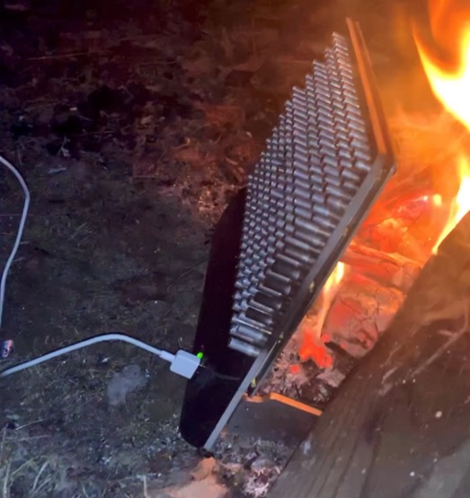 Fire-powered phone charger detail shot 2